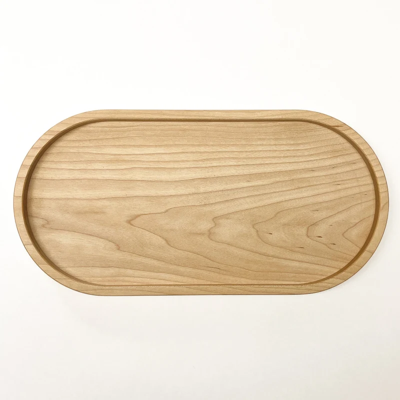 Deko Holztablett oval