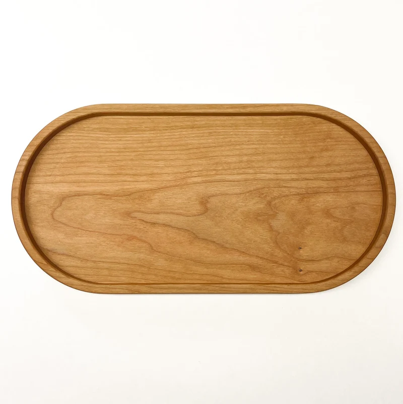 Deko Holztablett oval
