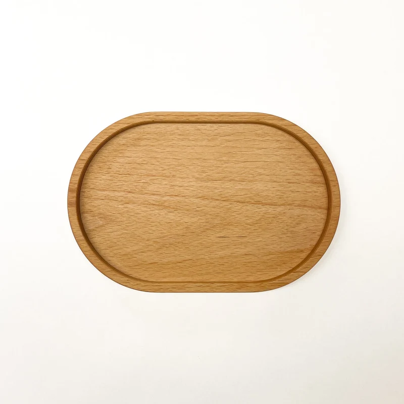 Deko Holztablett oval
