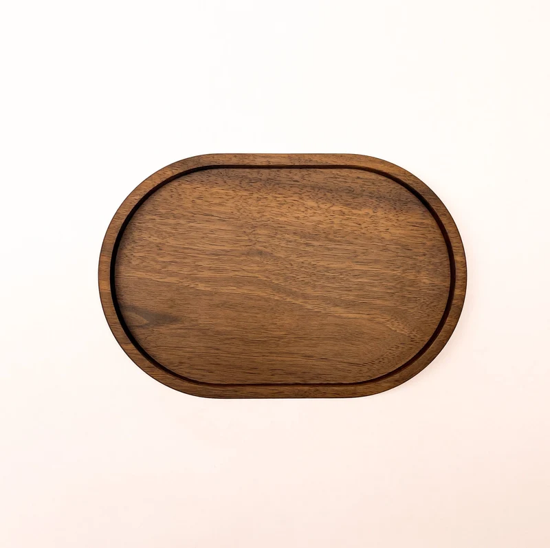 Deko Holztablett oval