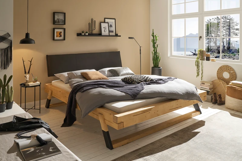 Balkenbett LOBIA 180x200 cm – Fichte Massivholz