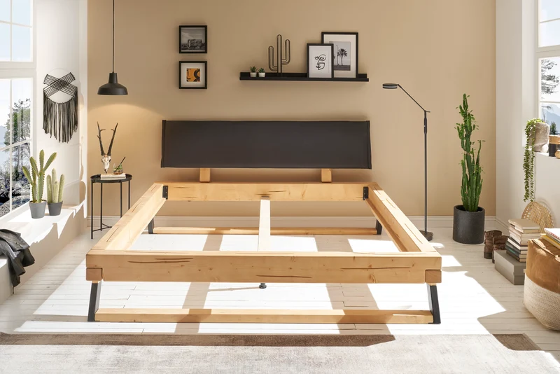 Balkenbett LOBIA 180x200 cm – Fichte Massivholz