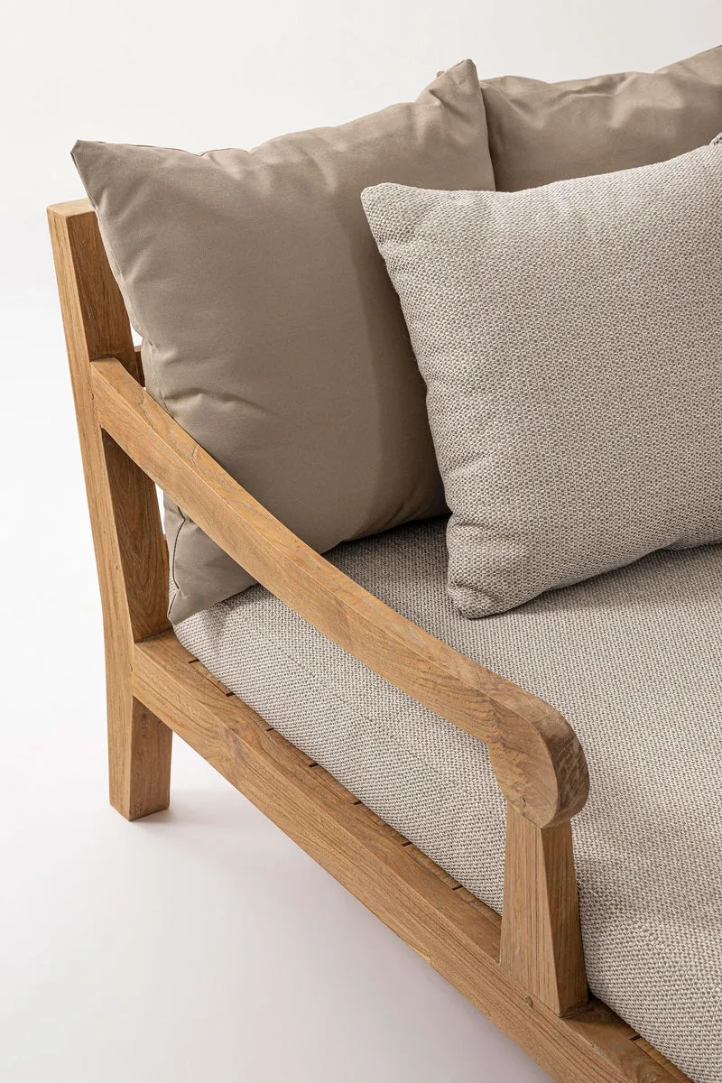 Sonnenbett 2er-Set Bali Natur | Teakholz