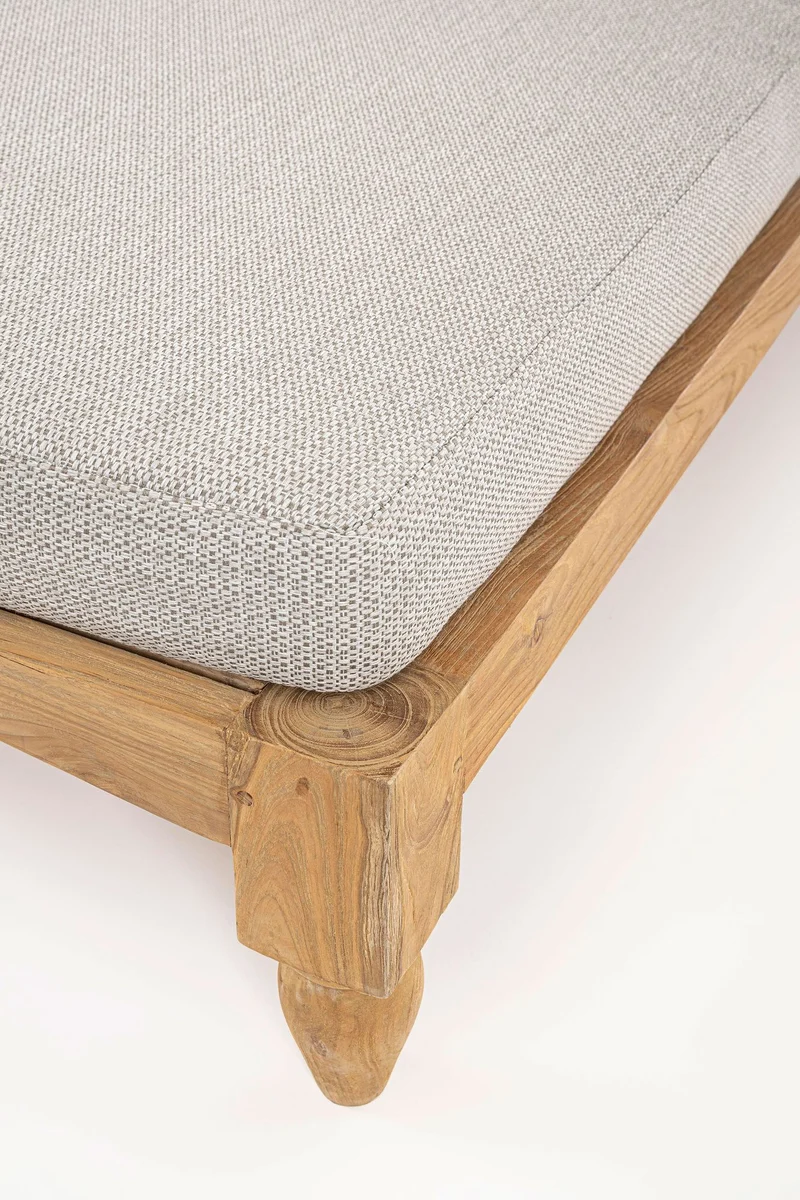 Sonnenbett 2er-Set Bali Natur | Teakholz