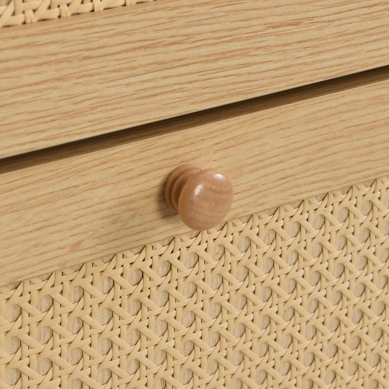 Schuhschrank mit 3 Klappen, 1 Schublade & 4 Fächern, 90 x 125 x 17 cm