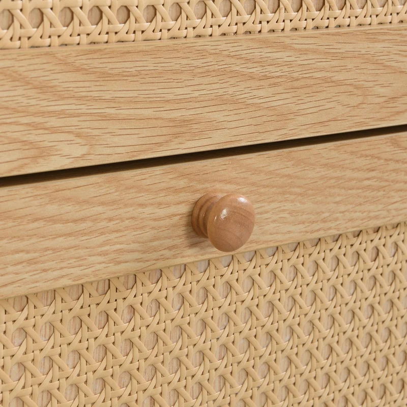 Schuhschrank mit 3 Klappen, 1 Schublade & 4 Fächern, 90 x 125 x 17 cm