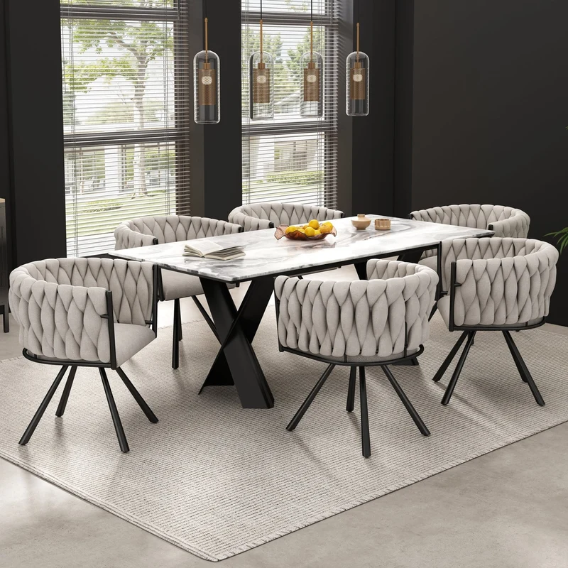 Esszimmerstuhl 360-Grad drehbar, 2er / Set / 6er Set