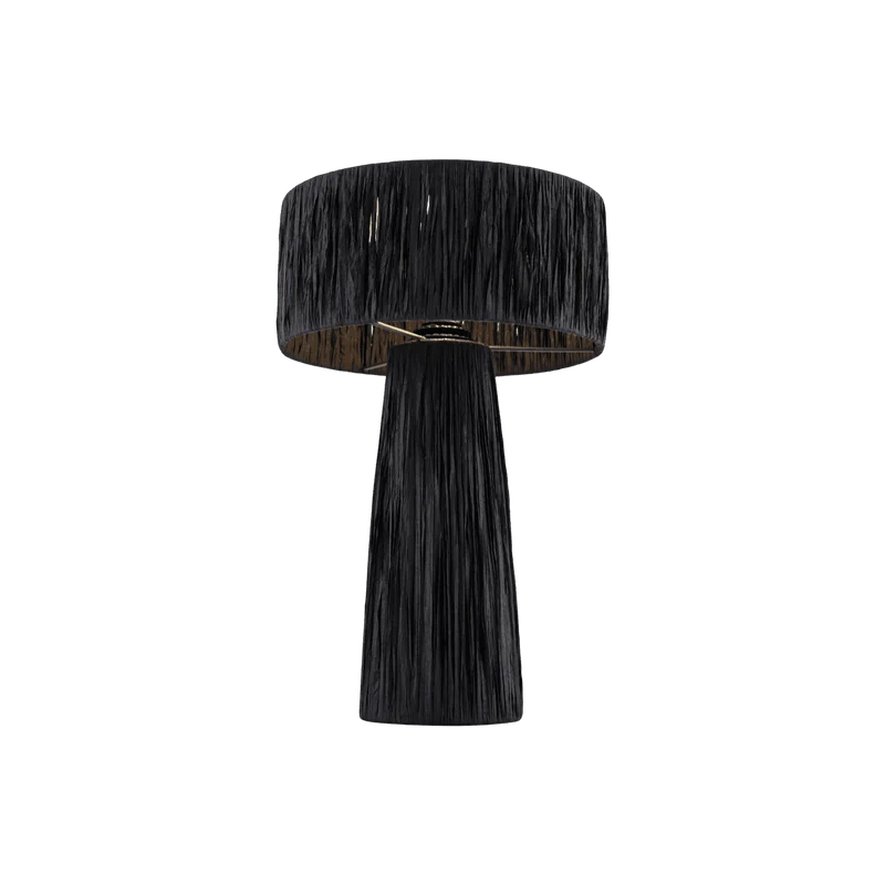 Auric Raffia Black Table Lamp