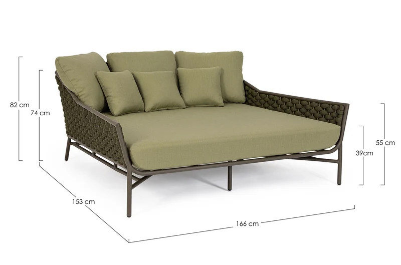 Sonnenbett Everly Olive
