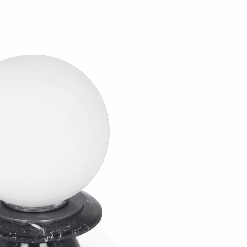 Solstice Onyx Black Marble Lamp