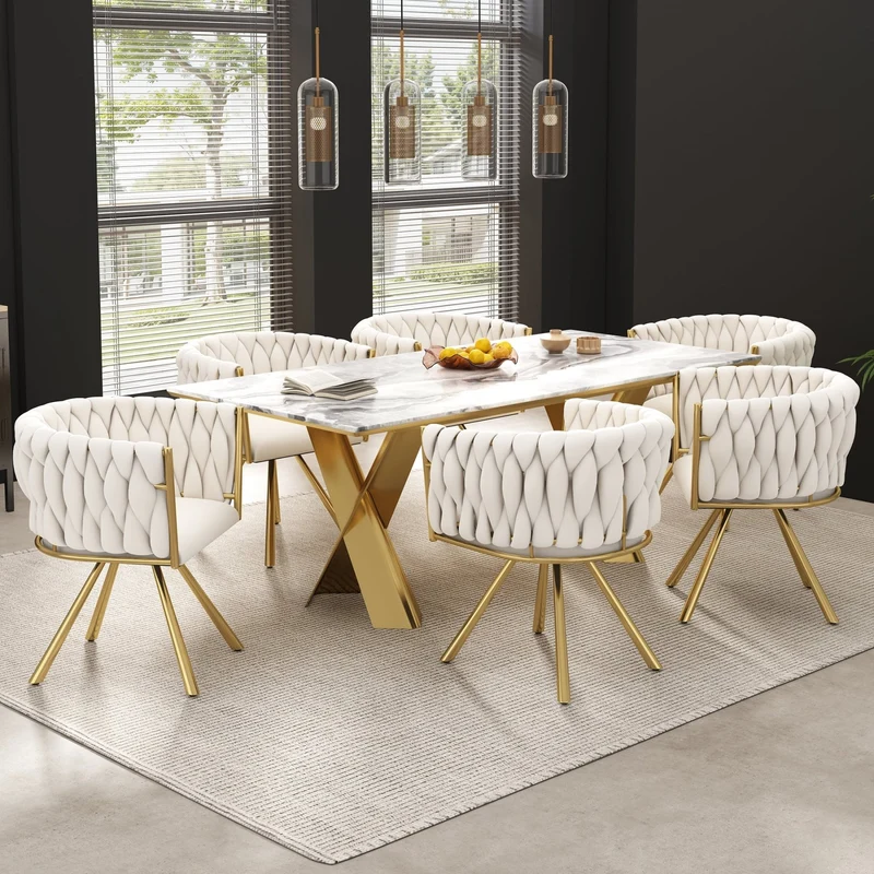 Esszimmerstuhl 360-Grad drehbar, 2er / 4er / 6er Set