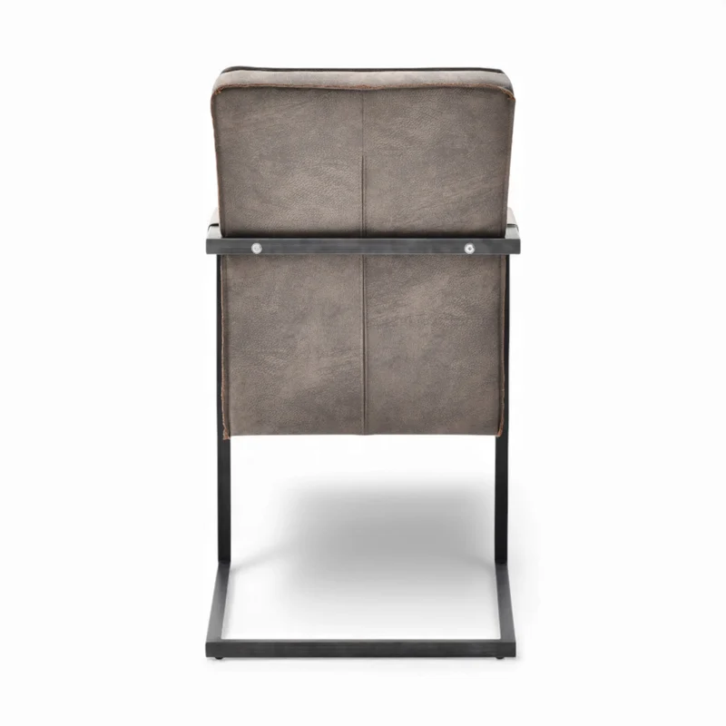 Schwingstuhl „David“ 2er-Set in Taupe – mit & ohne Armlehne