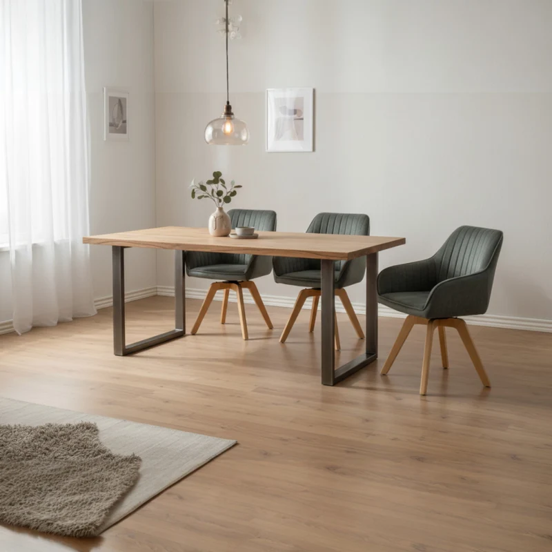 Drehstuhl „Gail“ 2er SET mit 180° Rückstellfunktion