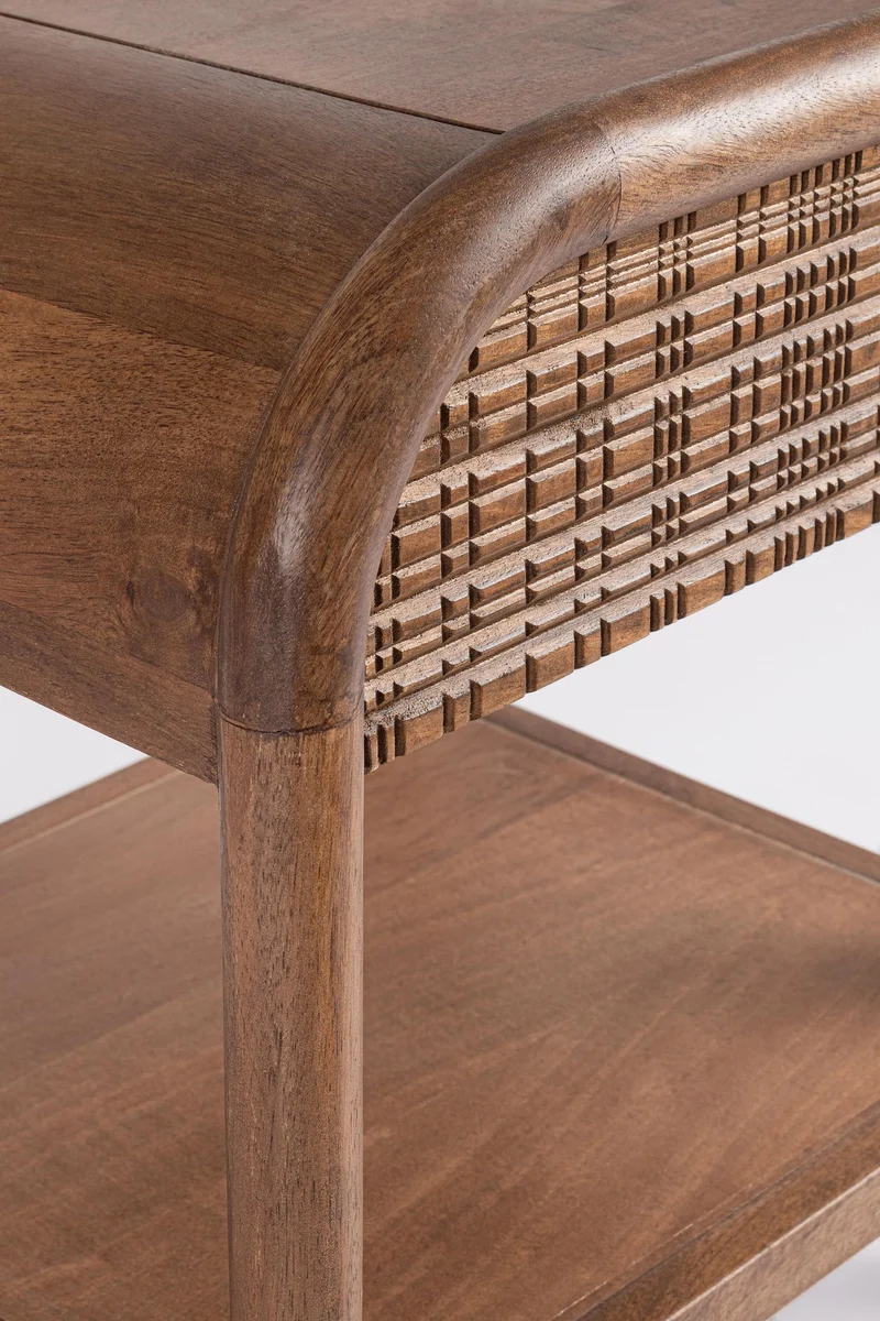 Nachttisch Sanat | Handgefertigtes Designmöbel aus Mangoholz