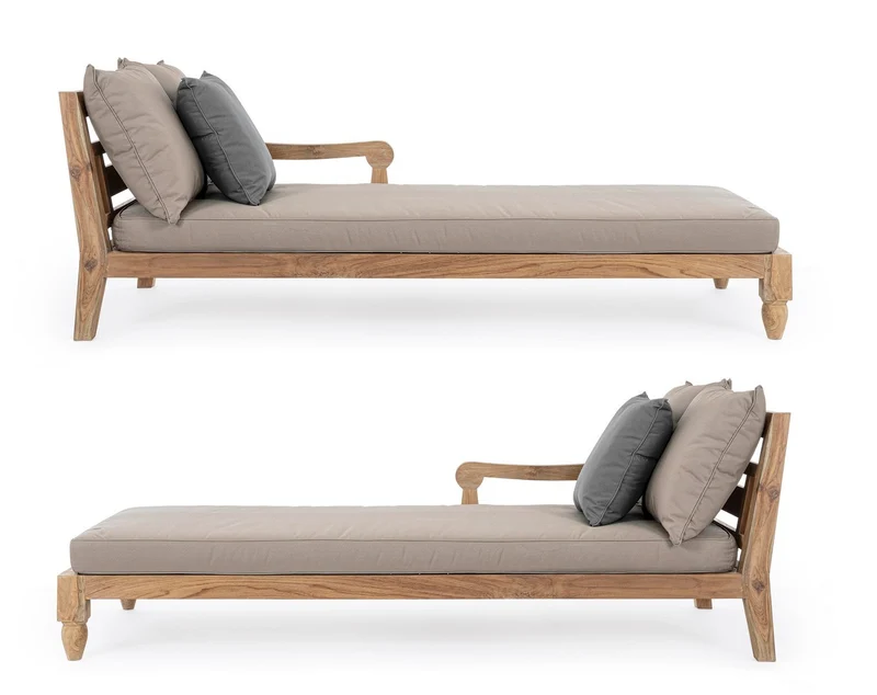 Outdoor Daybed Bali 2er-Set | Teakholz