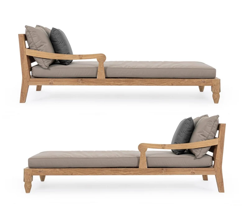 Outdoor Daybed Bali 2er-Set | Teakholz