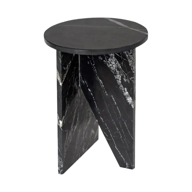 Murano Accent Table Black