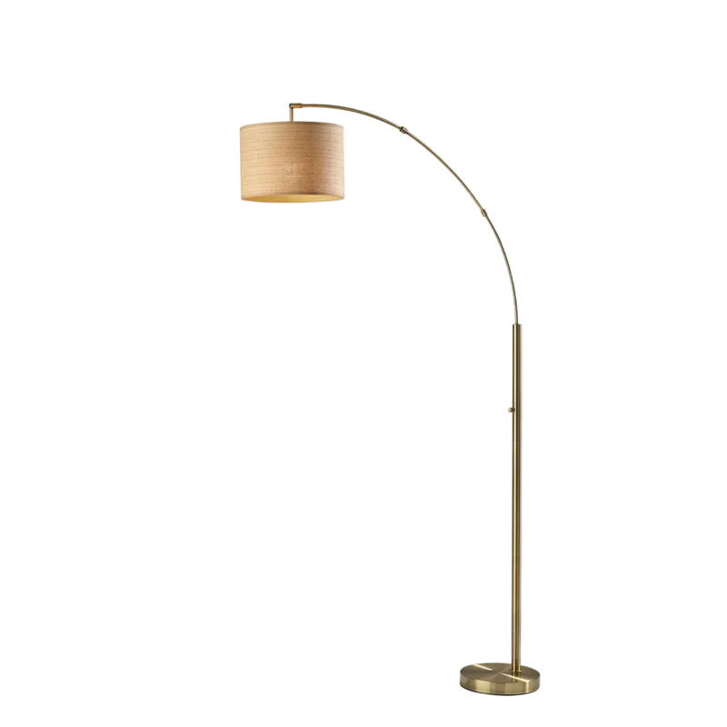 Vista Brass Arc Floor Lamp