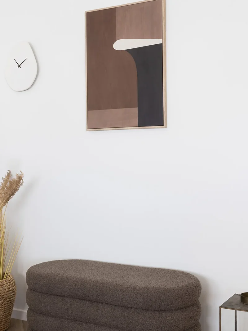 Dartford Sitzbank mit Stauraum, Bouclé, braun