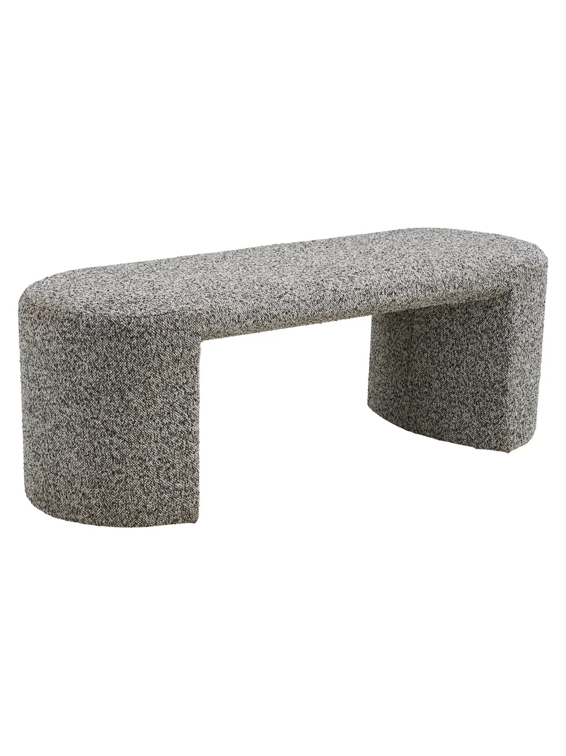Westport Sitzbank Bouclé, schwarz/weiß