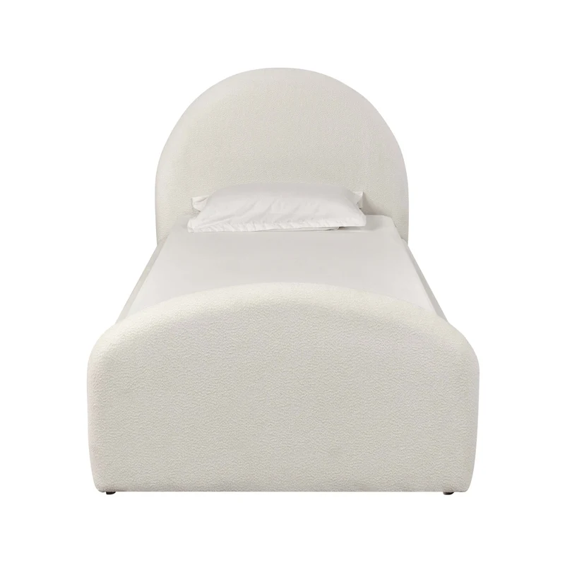 Valeria Cream Boucle Twin Bed