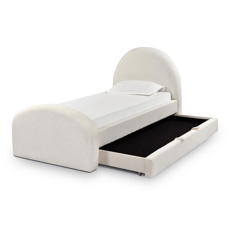 Valeria Cream Boucle Twin Bed