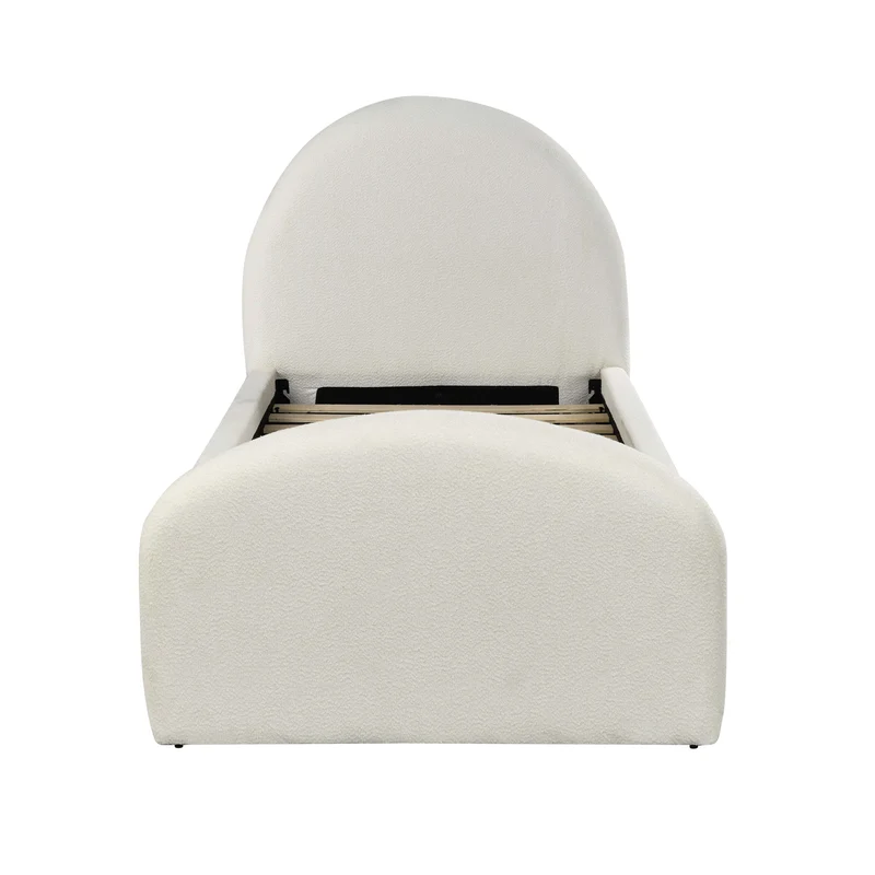 Valeria Cream Boucle Twin Bed