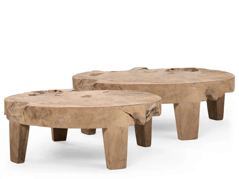 Couchtisch Samba Teakwurzel Natural Grey XL und XXL