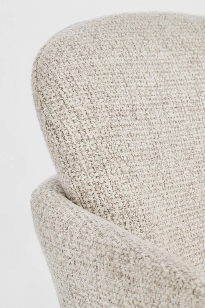 Stuhl Ercilla Hellbeige | Creme, Armlehnen, Kupferoptik