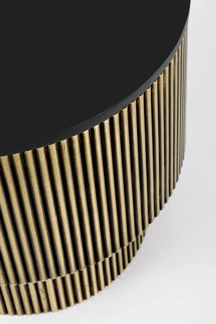 Beistelltisch Virat | Messingoptik & Mangoholz, Ø 50 cm