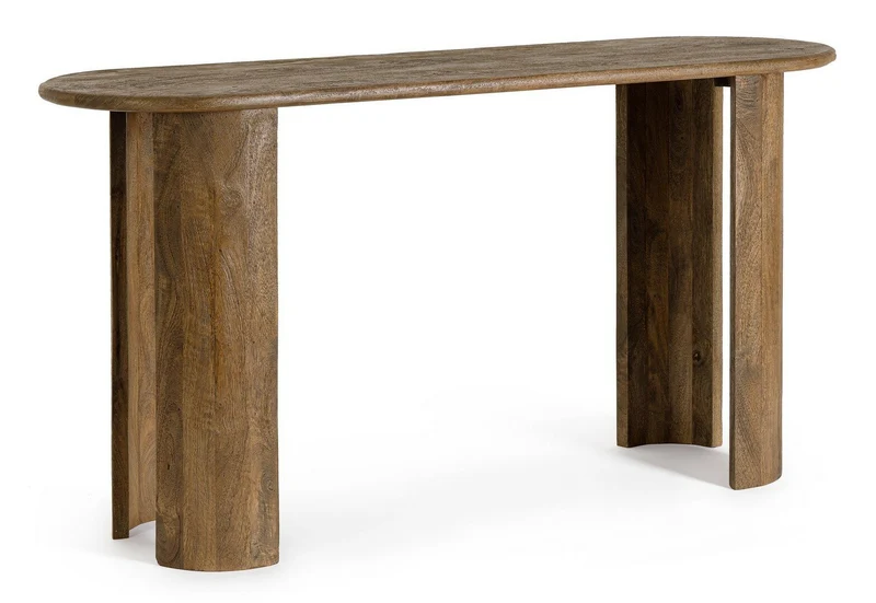 Konsole Orlando Braun | Mangoholz, oval, 147 cm
