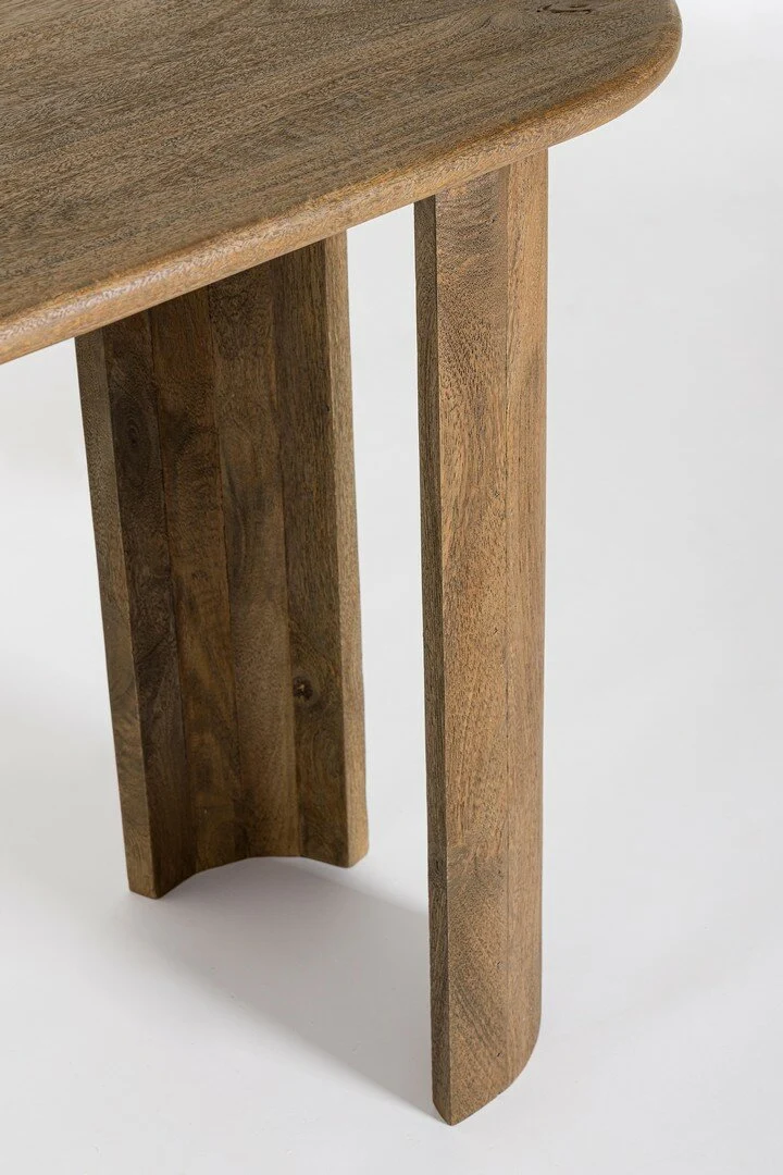 Konsole Orlando Braun | Mangoholz, oval, 147 cm