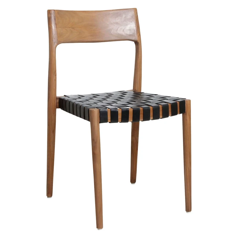 Esszimmerstuhl Maren Black Leather & Maren Brown Leather