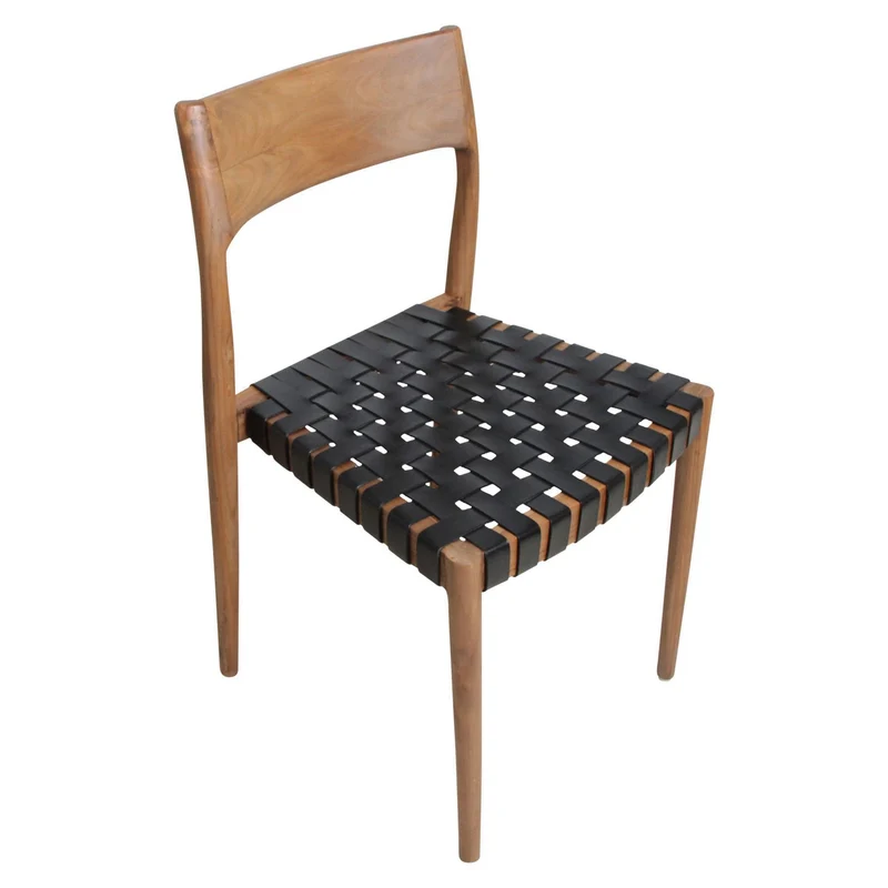 Esszimmerstuhl Maren Black Leather & Maren Brown Leather