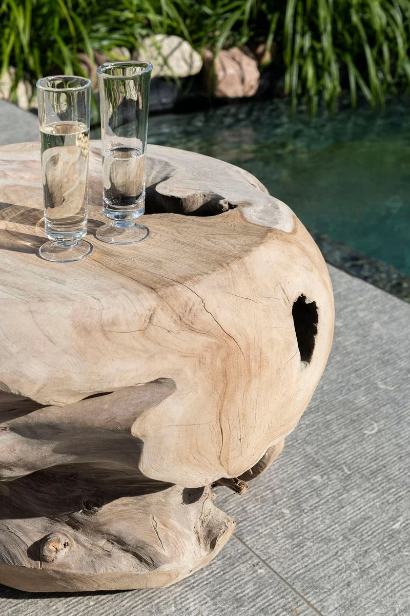 Beistelltisch Wurzelball Teak Natural Grey