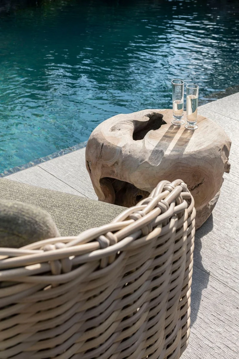 Beistelltisch Wurzelball Teak Natural Grey