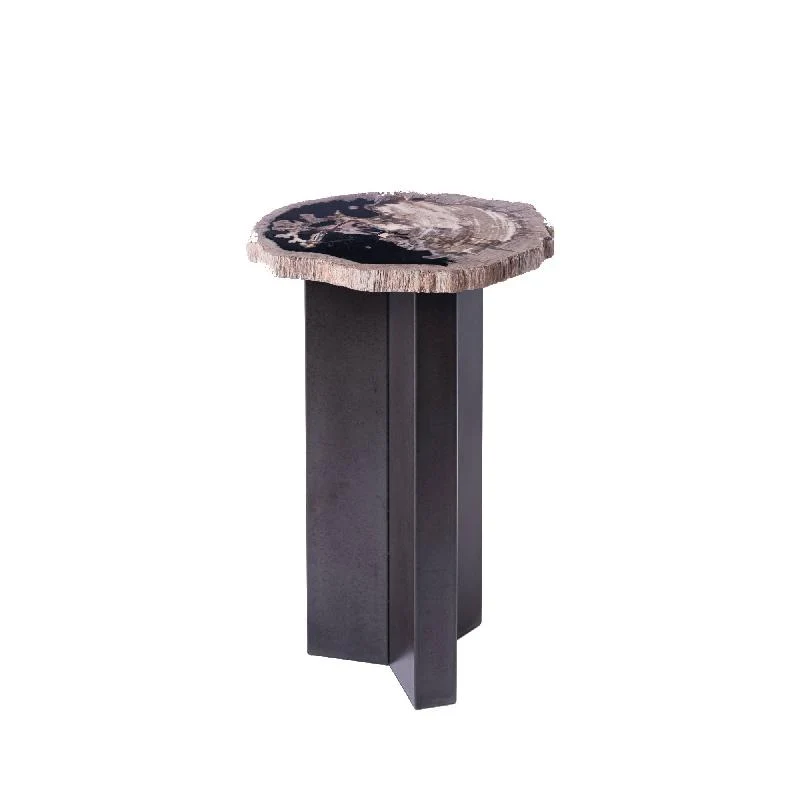 Beistelltisch Jisse Black Versteinertes Holz