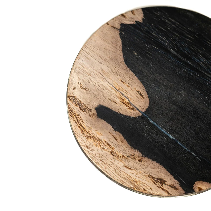 Beistelltisch Mody Black Versteinertes Holz