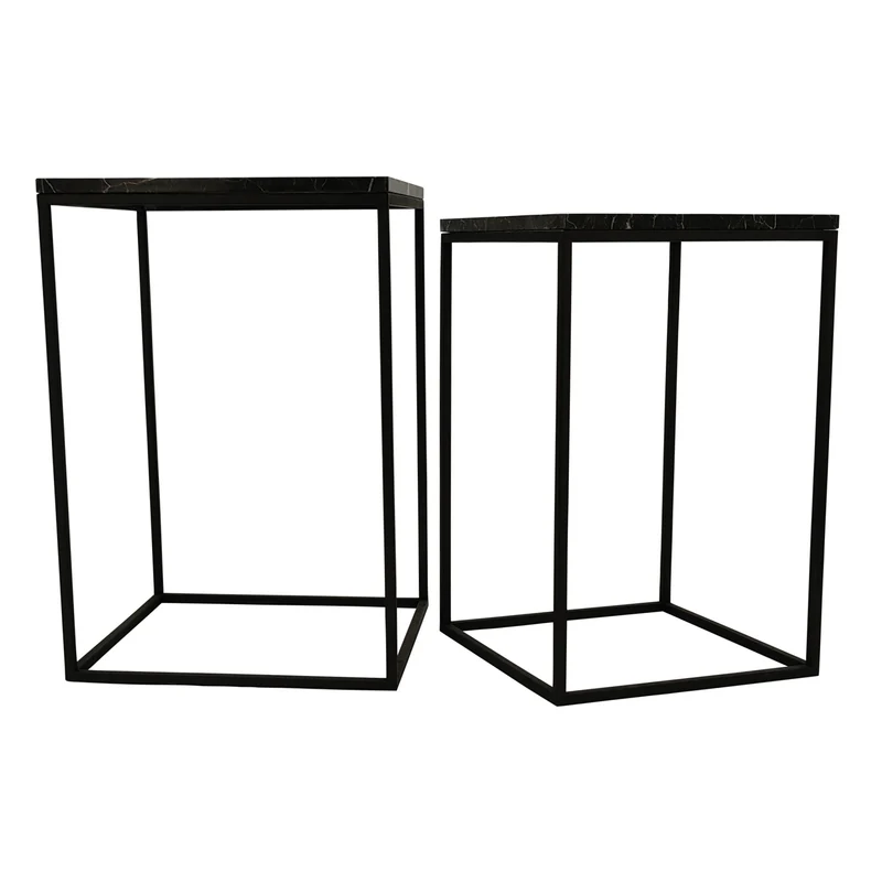 Beistelltisch Volos 2-Set Brown Marmor