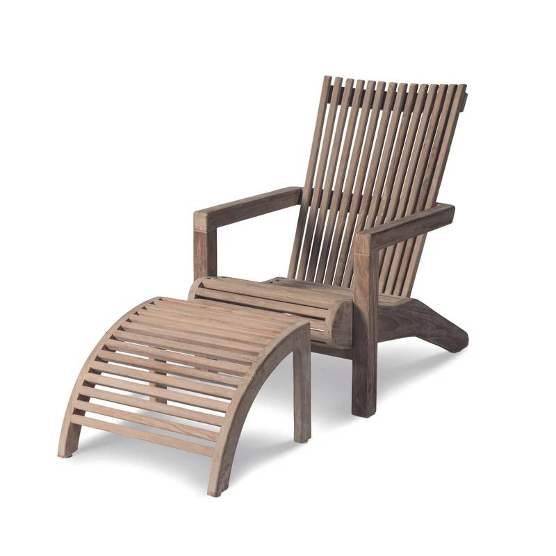 Fußstütze Orso Teak Natural Grey