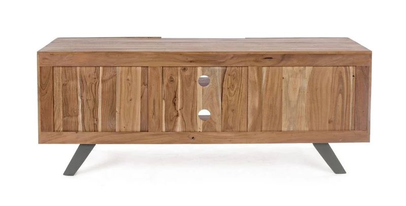 TV-Möbel Aron 160 cm | Akazie massiv, Metalleinlagen, 2 Türen