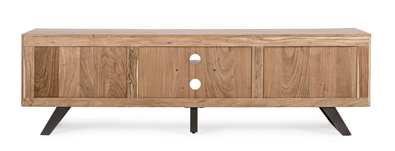 TV-Möbel Aron 190 cm | Akazie massiv, Metalleinlagen, 2 Türen
