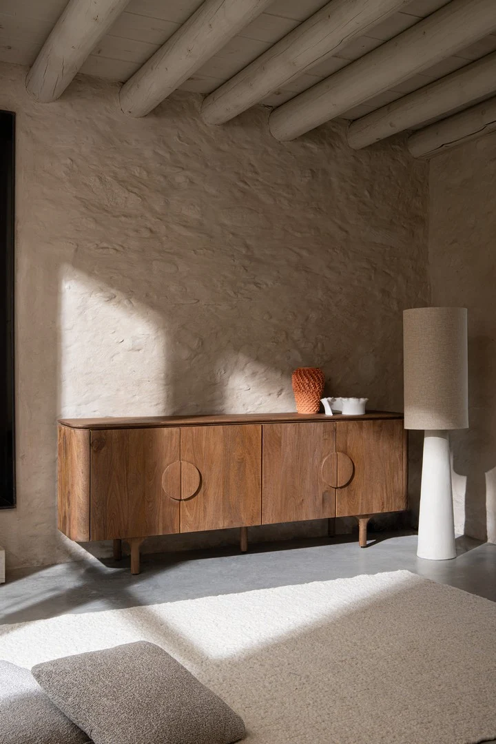 Kommode Latur | Mangoholz, 4 Türen, 200 cm