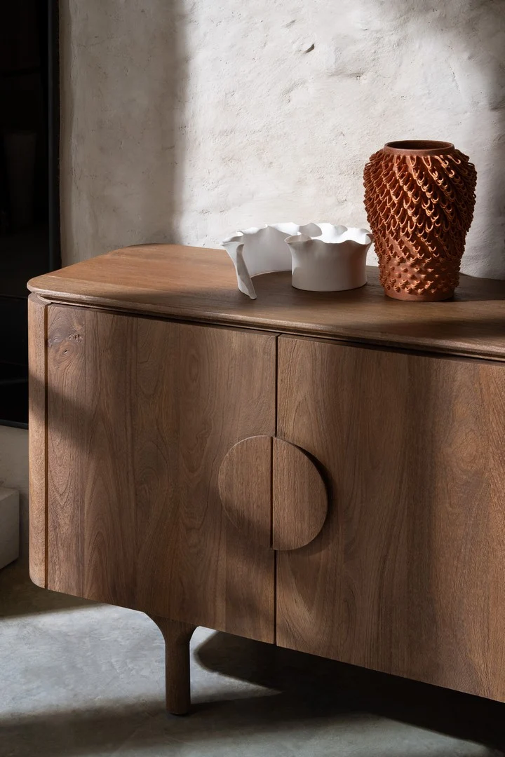 Kommode Latur | Mangoholz, 4 Türen, 200 cm