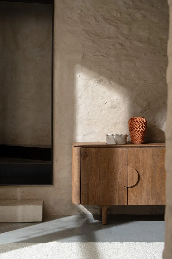 Kommode Latur | Mangoholz, 4 Türen, 200 cm