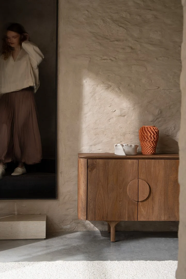 Kommode Latur | Mangoholz, 4 Türen, 200 cm