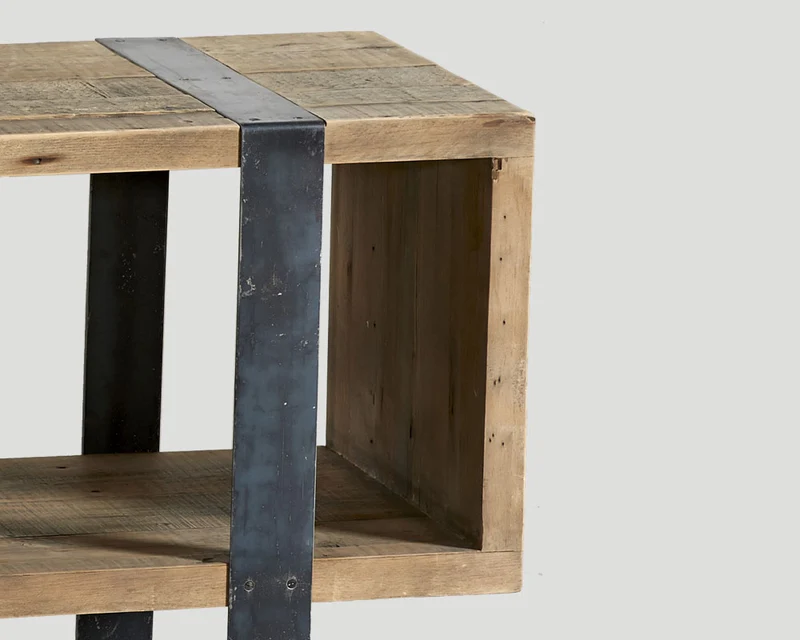 Konsolentisch im Industrial Vintage Design aus Altholz von Dialma Brown