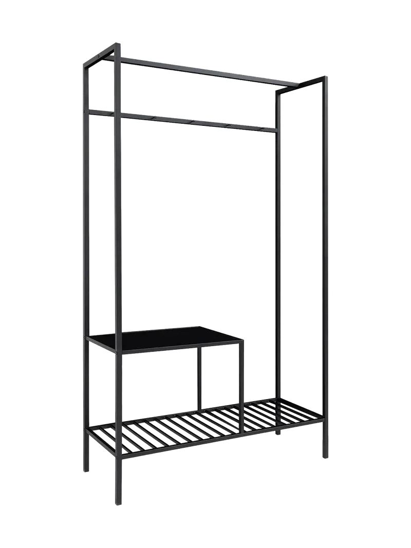 Vita Kleiderschrank Stahl, schwarz