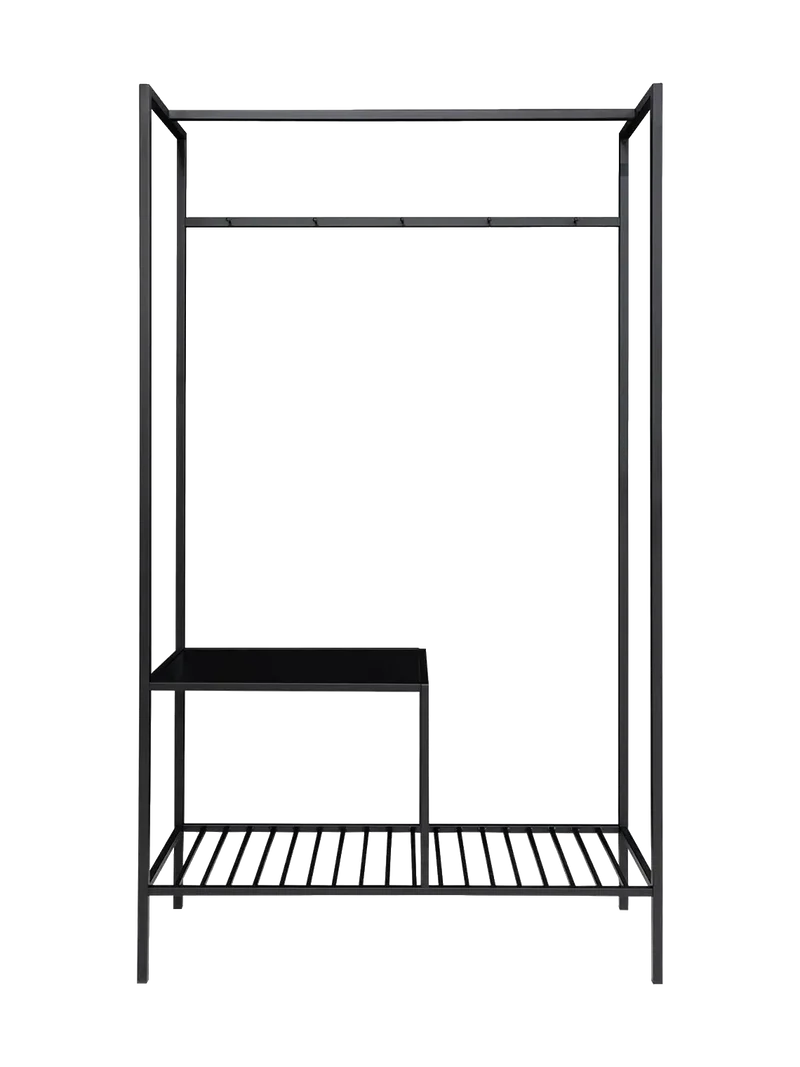 Vita Kleiderschrank Stahl, schwarz