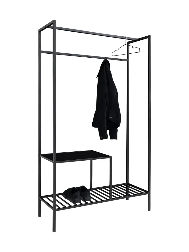 Vita Kleiderschrank Stahl, schwarz